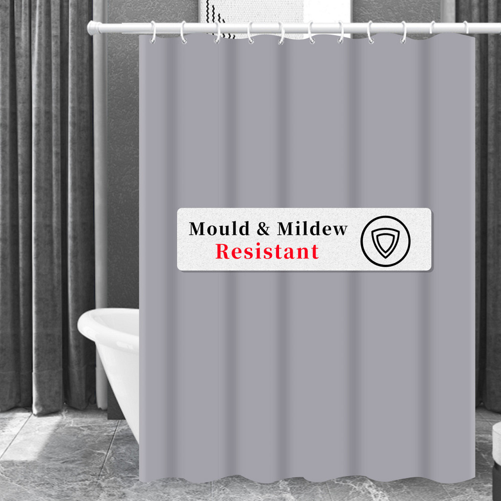 Шторка для ванной и душа с кольцами Bathlux 180x180 см водоотталкивающая,светло-серая Каменец-Подольский - изображение 2