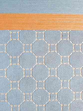 Шпалери вінілові на флізелін BN International 219721 Finesse геометрія кола квадрати золотом на бірюзовому Київ