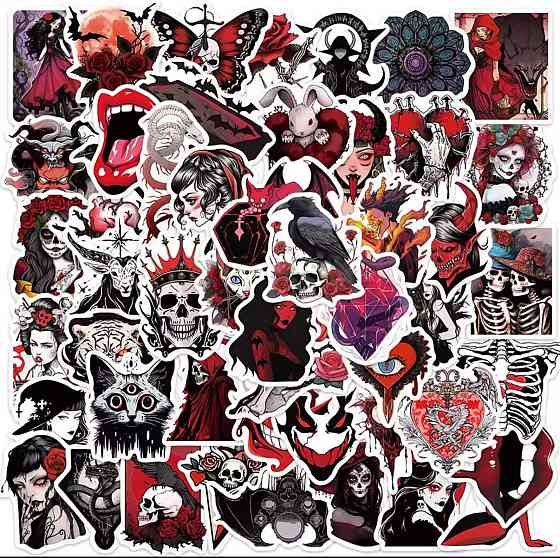 Набор наклеек в готическом стиле – 50 шт для декора Киев