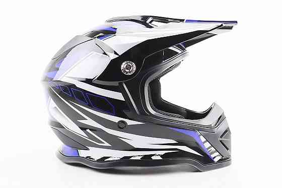Шолом кросовий/ендуро/АТV BLD-819-7 L (59-60см), ЧОРНО-СИНІЙ Киев