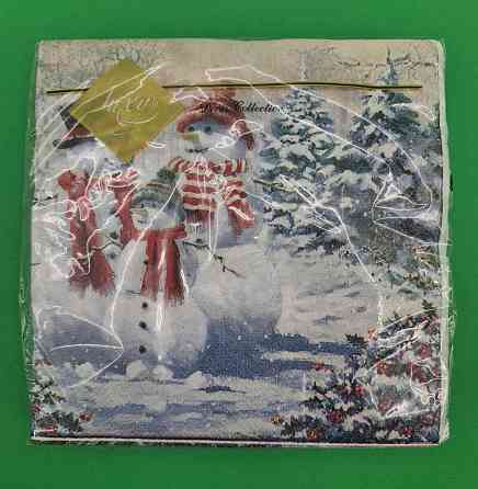 Серветка для декупажу ЗЗхЗЗ 20шт Родина сніговиків (1 пач.) Харків