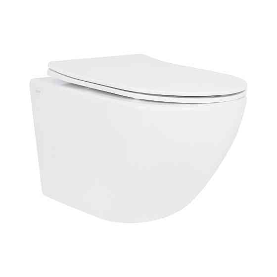 Унітаз підвісний Qtap Jay безобідковий Ultra Quiet із сидінням Soft-close QT07335177W Київ