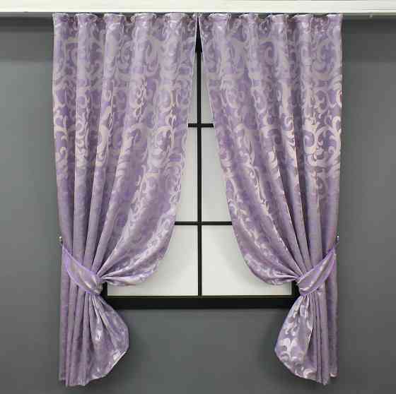 Комплект коротких штор VR-Textil Жаккард Вензель № 295ш Сиреневый 130х170 см 2 шт (35-0198) Киев