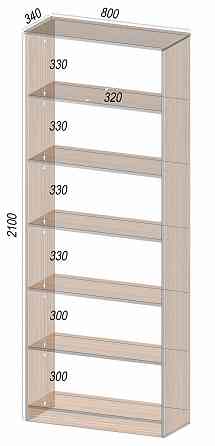Стеллаж ОС-1, Венге Магия, 800/340/2100 Львов