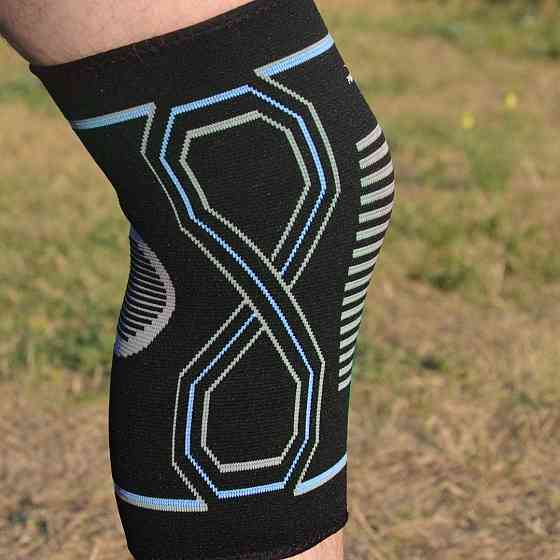 Наколінники спортивні PowerPlay PP-4099 Knee Support Чорно/Сині L/XL (пара) Киев