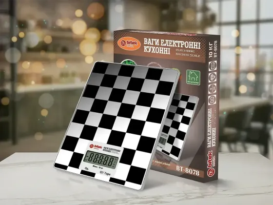 Весы кухонные электронные BITEK BT-8078 до 10 кг с LCD дисплеем, точные бытовые весы для кухни Одесса