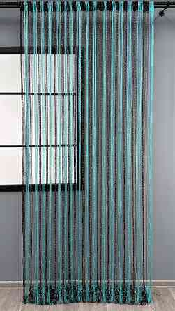 Шторы-нити с люрексом Бирюзовый с венге 300х300см 1 шт (61-101) Киев