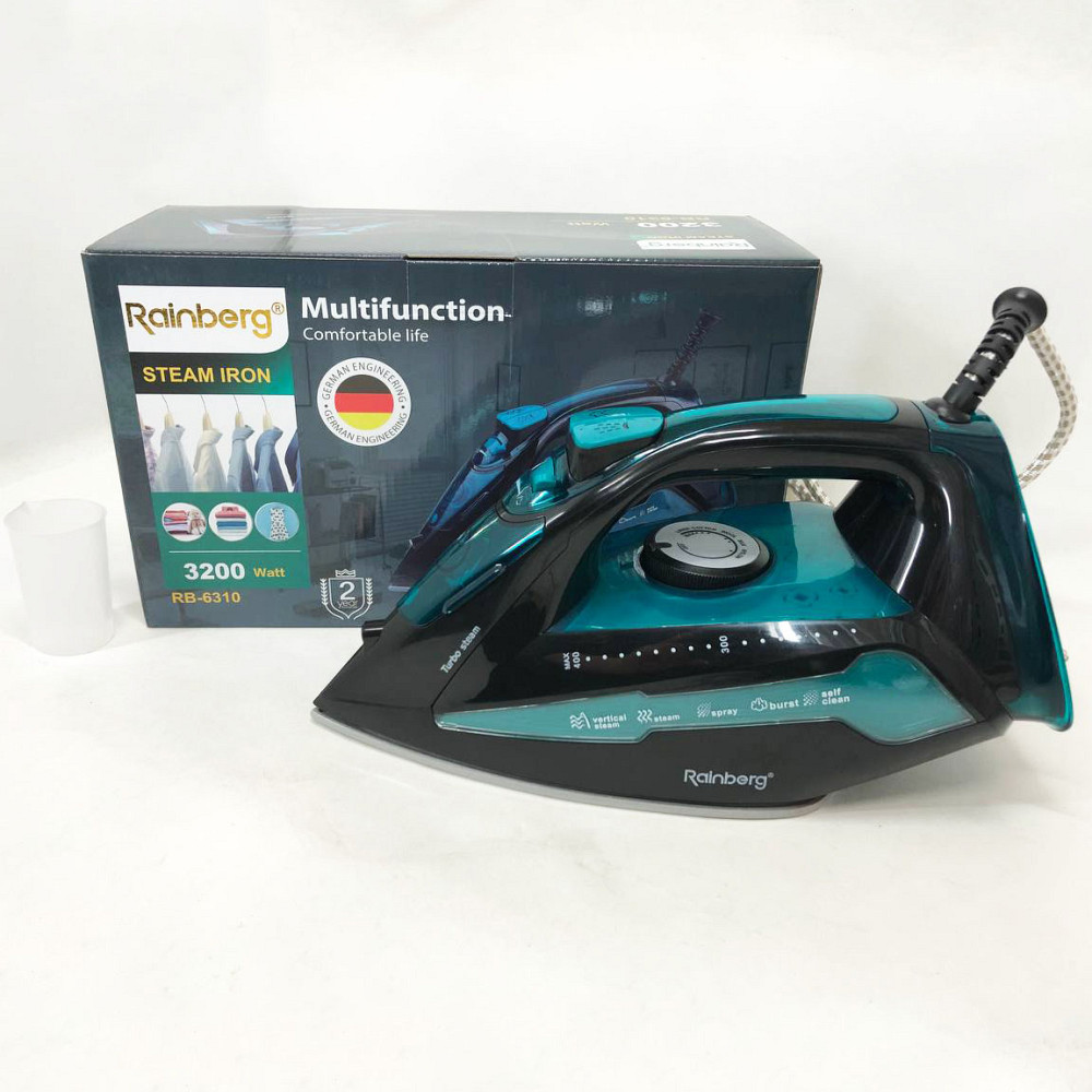 Утюг для различной одежды Rainberg RB-6310, Профессиональный утюг для глажки Домашний с паром AY-65 Львов - изображение 8