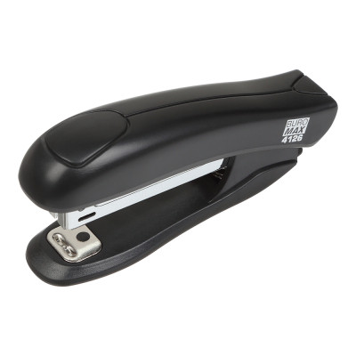 Степлер Buromax пластиковий, 12 аркушів, (скоби №10), 88 х 44 х 22 мм, чорний (BM.4126-01) Вінниця - фото 1