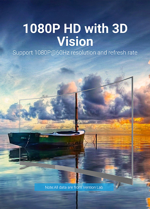 Перехідник USB 3.1 Type-C --> VGA (F), 1080p 60Hz, кабель 0.15м, Vention сірий Вінниця - фото 6