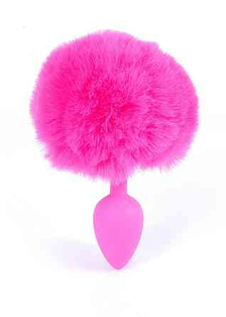 Анальна пробка - Bunny Tail Silicone Pink Plug Pink Sex Aura Київ