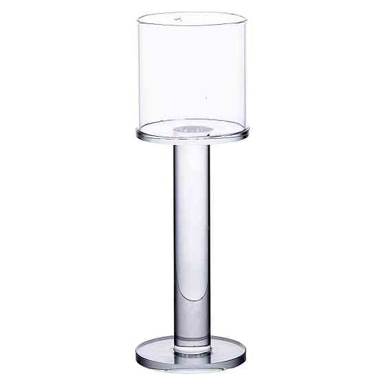 Декоративный стеклянный подсвечник на высокой ножке Киев