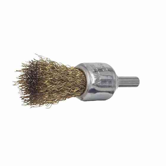 Щітка дротяна конусоподібна Ø17мм хвостовик Ø6мм (латунированная) SIGMA (9017011) Рівне