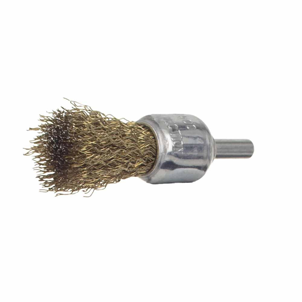 Щетка проволочная конусообразная Ø17мм хвостовик Ø6мм (латунированная) SIGMA (9017011) Ровно - изображение 5