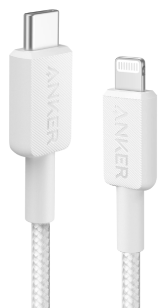 Кабель Anker 322 USB-C to Lightning - 1.8m Nylon White (6908154) Киев - изображение 1
