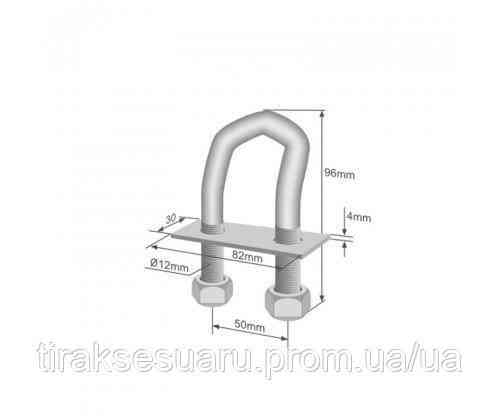 Петля такелажна UPT90/G Петля на тент-штору Скоба бортова тентова Луцьк