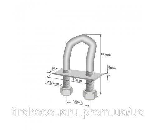 Петля такелажна UPT90/G Петля на тент-штору Скоба бортова тентова Луцк - изображение 1