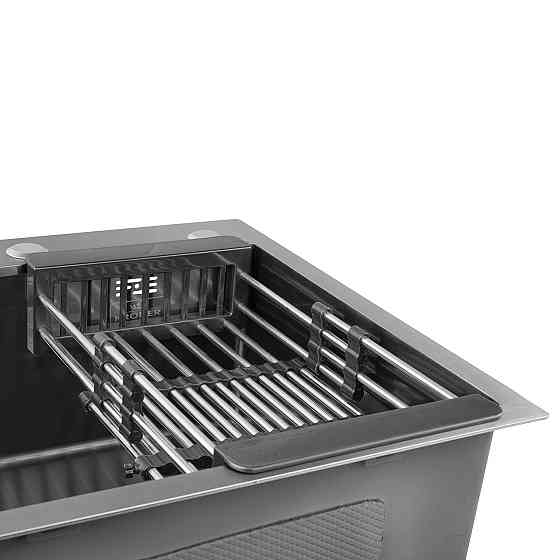 Кухонная мойка с нержавеющей стали Kroner KRP Schwarze - 50х50 HM PVD (3/1 мм) черная Киев