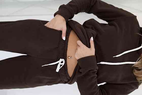 Спортивный флисовый костюм женский 