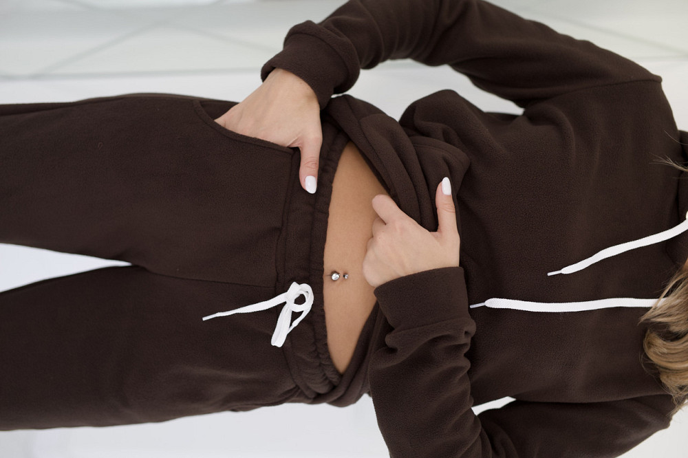 Спортивный флисовый костюм женский 