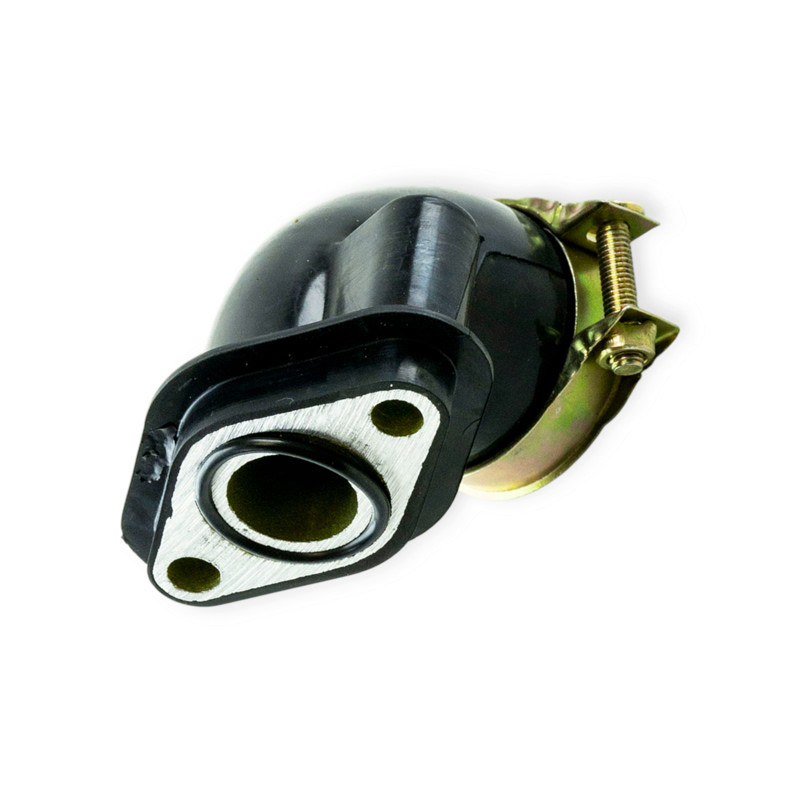 Патрубок GY6-80 силікон чорний карбюратора Мукачево - фото 1