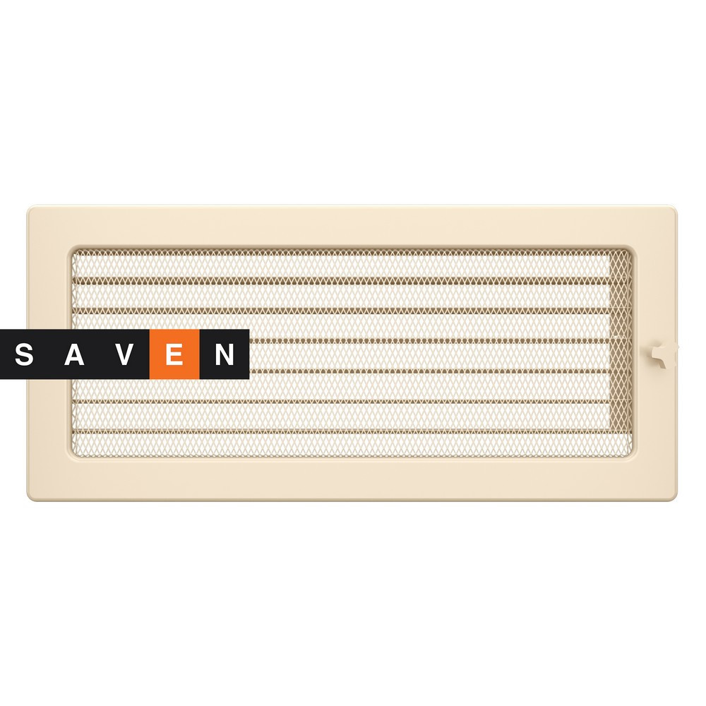 Вентиляційна решітка для каміна SAVEN 17х37 кремова з жалюзі Львів - фото 1