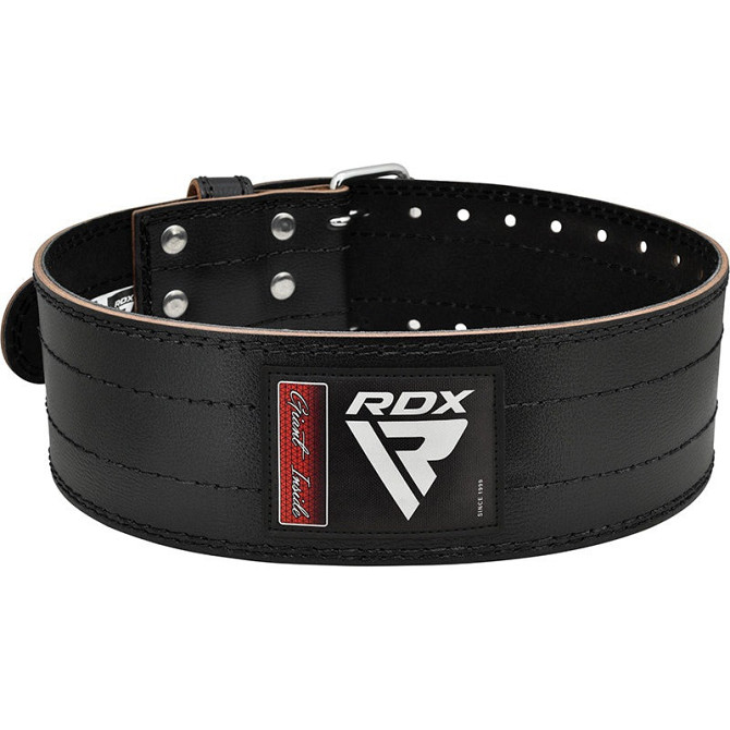 Пояс для пауерліфтингу RDX RD1 шкіряний Black S Каменское - изображение 1