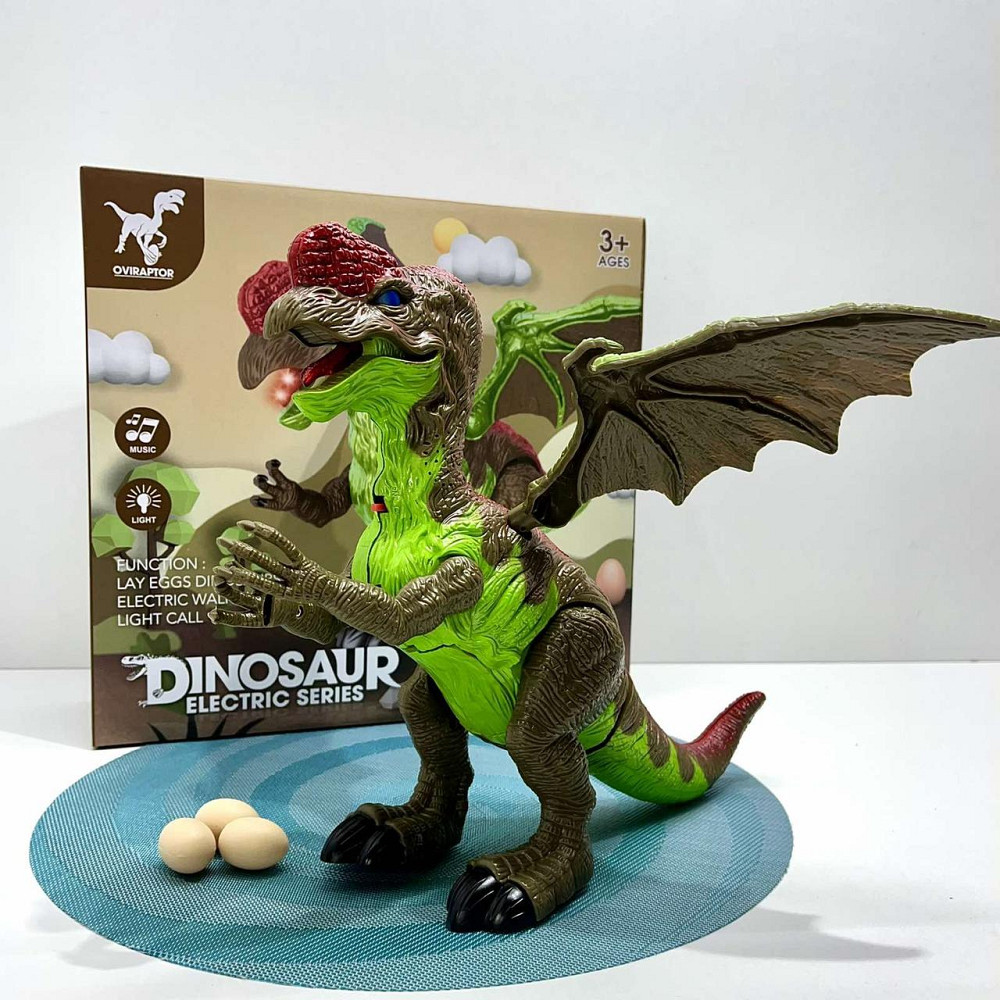 Динозавр відкладає яйця рухає лапами зі світловими та звуковими ефектами (878A) Чернігів - фото 1