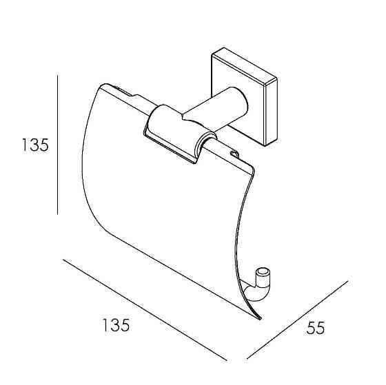 Тримач для туалетного паперу з кришкою IMPRESE BILOVEC хром Київ