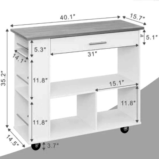 Стіл-візок "Логанвіл" зефір-каррі Миколаїв - фото 3