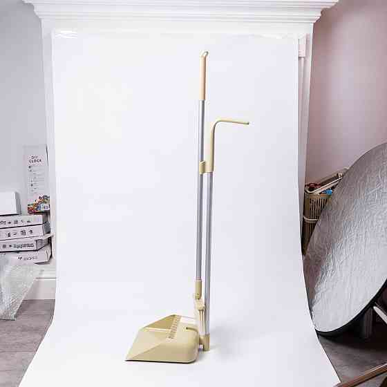 Веник і совок з довгою ручкою для прибирання, зелений Київ