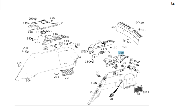 Mercedes-Benz  A2928900116 Кронштейн задньої полиці багажника лівий GLE Coupe C292 Одесса