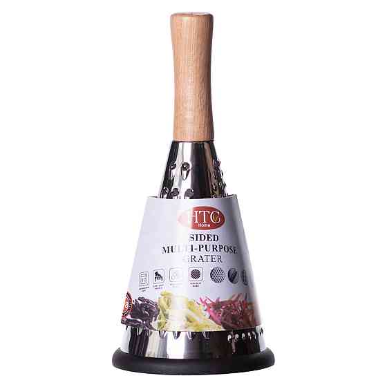 Ding Lanfang Conical three-sided stainless steel hand grater with wooden handle 11×24 (cm) HP-8 Коломия