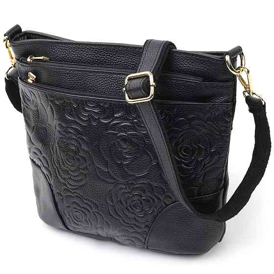 Красивая женская сумка на плечо Vintage sale_15002 кожаная Черный Киев