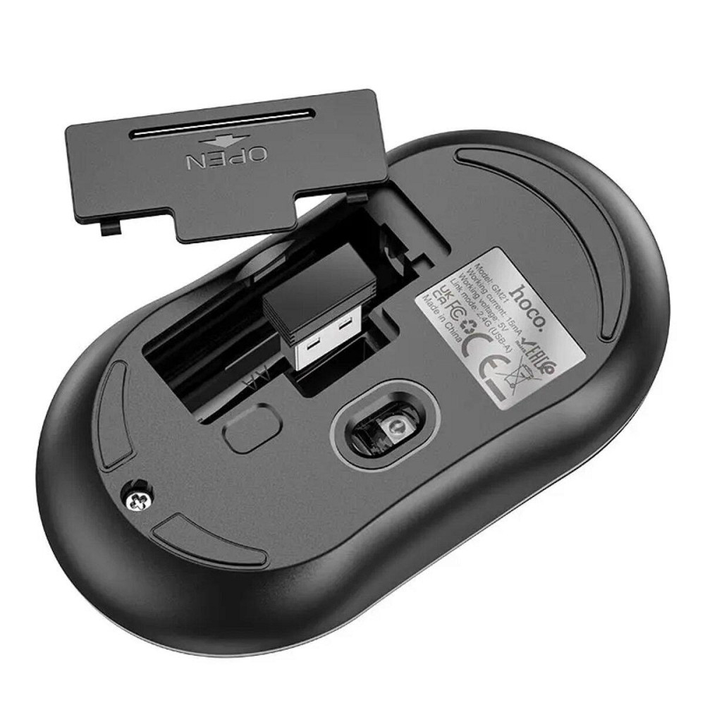 Миша бездротова Hoco GM21 Platinum 2.4G business mouse, колір чорний Yellow 6931474790941 Одеса - фото 3
