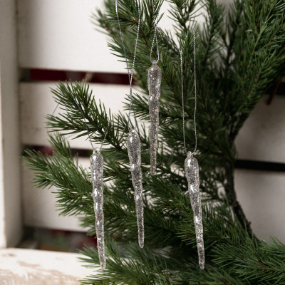 Елочная игрушка Novogod`ko Сосульки 10 cм 4 шт Пластик (974881) Винница - изображение 3