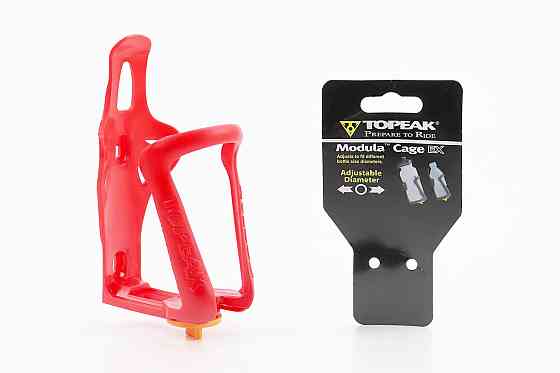 Фляготримач пластиковий з регулюванням під фляги 51-73мм, кріпл. на раму, червоний TMD05B Киев