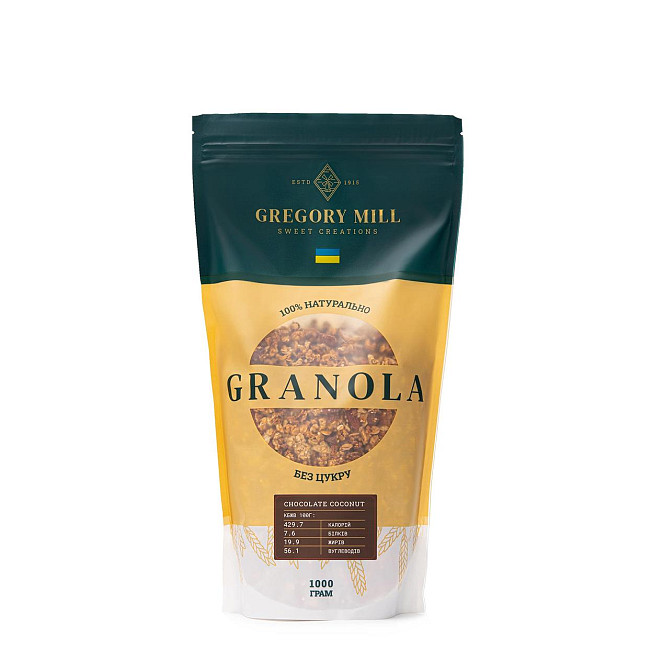 Гранола Шоколад и Кокос Gregory Mill Chocolate Coconut, 1000 г Киев - изображение 9