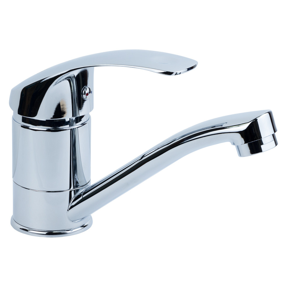 TAU Смеситель s04 Ø40 для кухни гусак прямой 150мм на гайке TAU SD-1B143C (9804100) Київ - фото 1