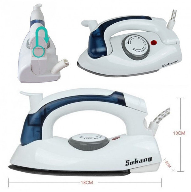 Дорожня складана праска Sokany SK-6047 3 режими 700Вт з відпарюванням Вінниця - фото 5