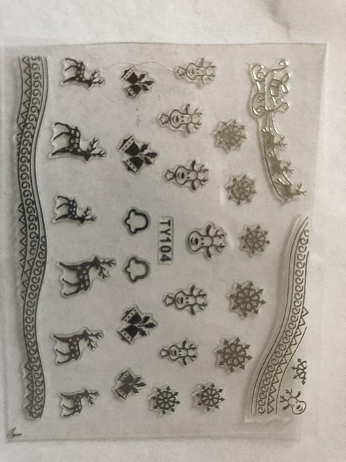 Новогодние 3D наклейки для ногтей Киев - изображение 1