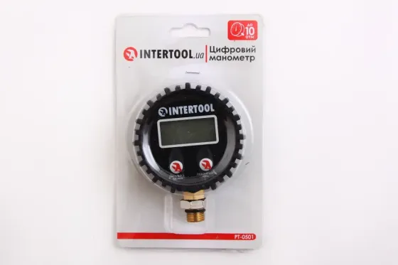 Манометр для пістолета підкачки цифровий Intertool 1/4 різьблення внизу Вінниця
