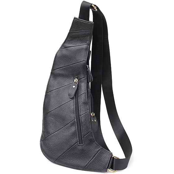 Сумка через плечо из натуральной кожи Vintage 22958 Черный Киев