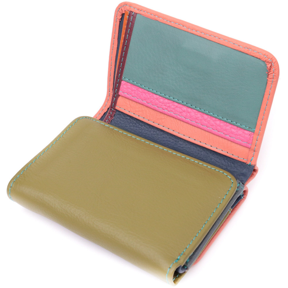 Кошелек для стильных девушек из натуральной кожи ST Leather 22494 Разноцветный Киев - изображение 3