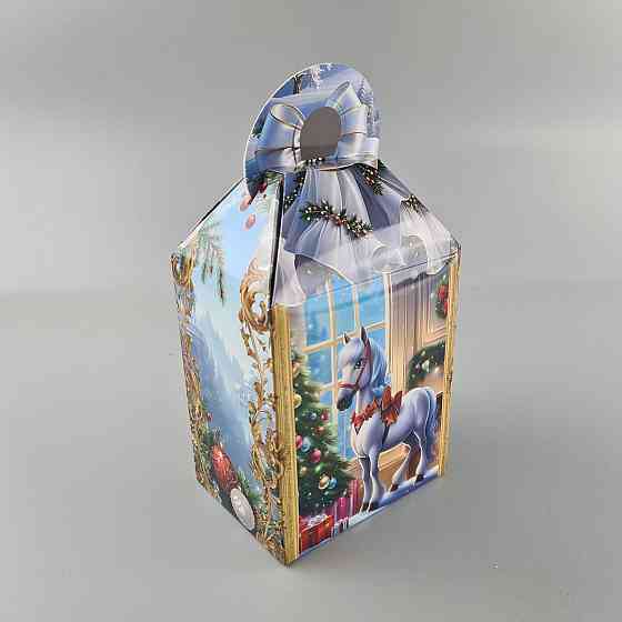 Новогодняя подарочная картонная упаковка для конфет (700грм) №230 