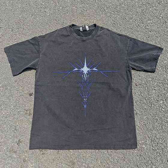 Футболка чоловіча з принтом аніме Аніме Соло Левелінг Сунг оверсайз (S/M/L) Черний Дніпро