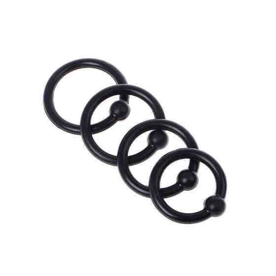 Набор эрекционных колец и лассо (7 единиц) - Черный Винница