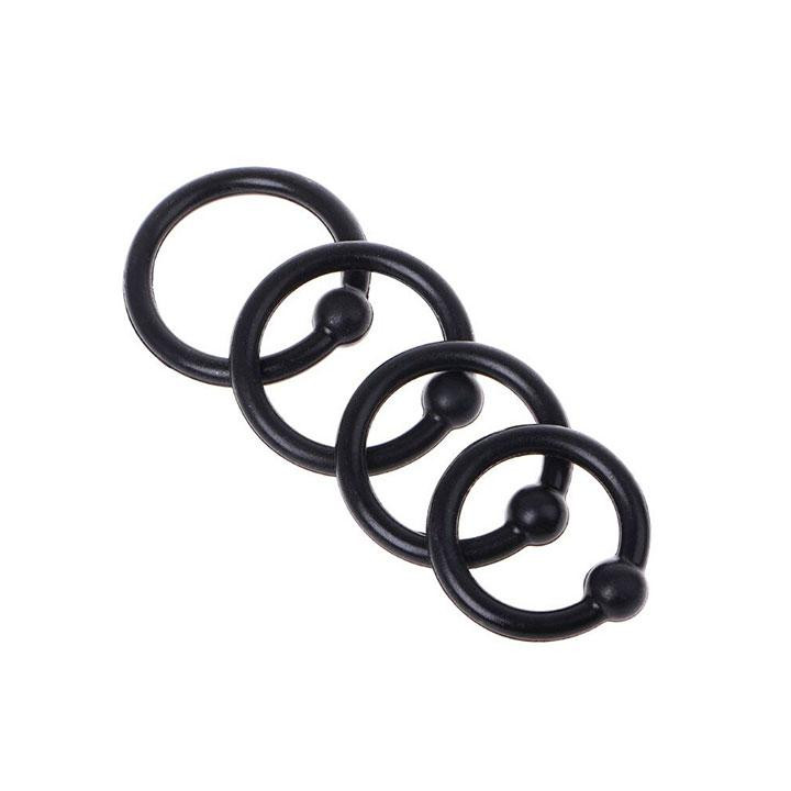Набор эрекционных колец и лассо (7 единиц) - Черный Винница - изображение 3