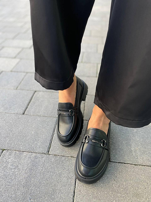 PLPS Лоферы женские PLPS черные натуральная кожа 36-41 (R035-1) 40 Коломия - фото 1