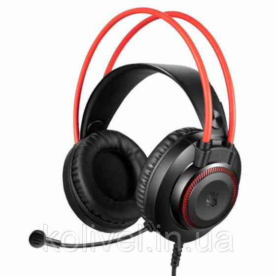 Ігрова гарнітура A4-Tech Bloody G200, USB, чорно-червона (G200 Bloody (Black+Red)) Киев